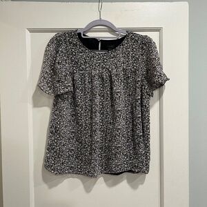 J crew floral blouse